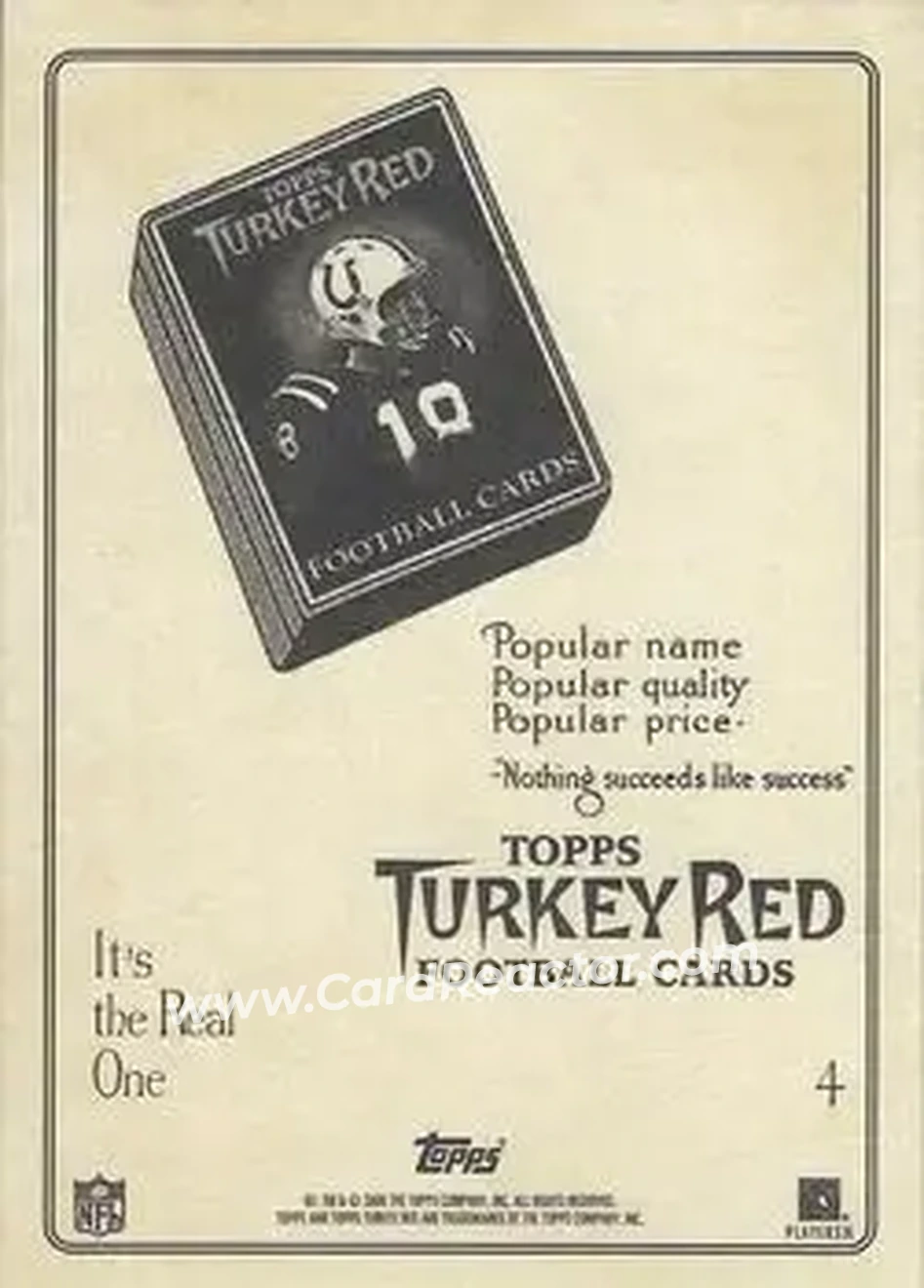 2005 Topps Turkey Red #4b - Ray Lewis - Baltimore Ravens - Back