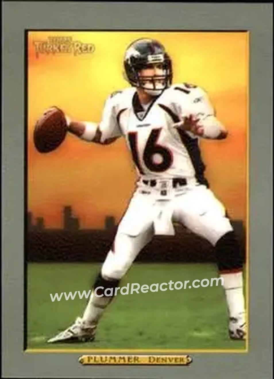 2005 Topps Turkey Red #16 - Jake Plummer - Denver Broncos - Front 2005 Topps Turkey Red #16 - Jake Plummer - Denver Broncos - Front