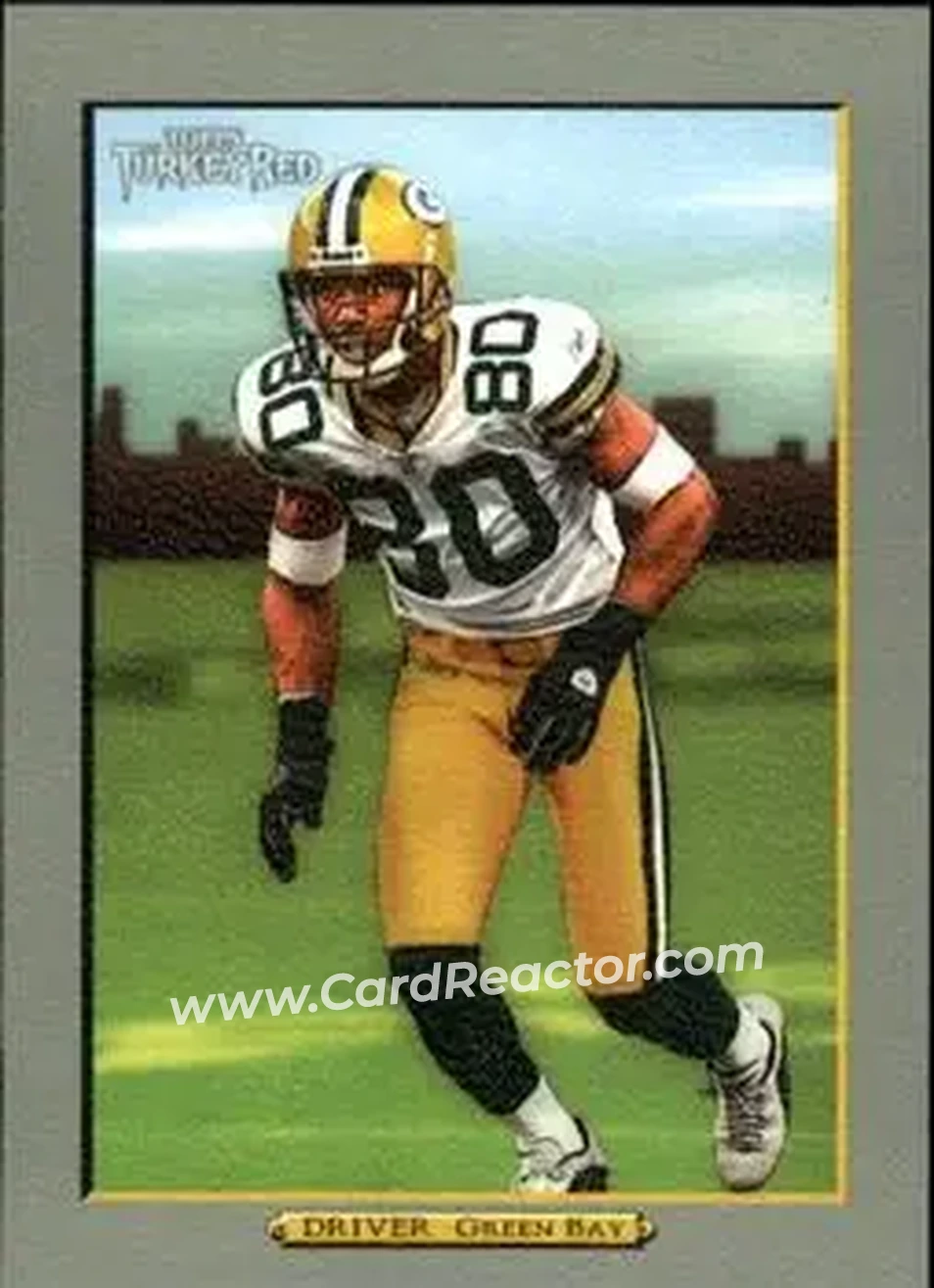 2005 Topps Turkey Red #24 - Donald Driver - Green Bay Packers - Front 2005 Topps Turkey Red #24 - Donald Driver - Green Bay Packers - Front