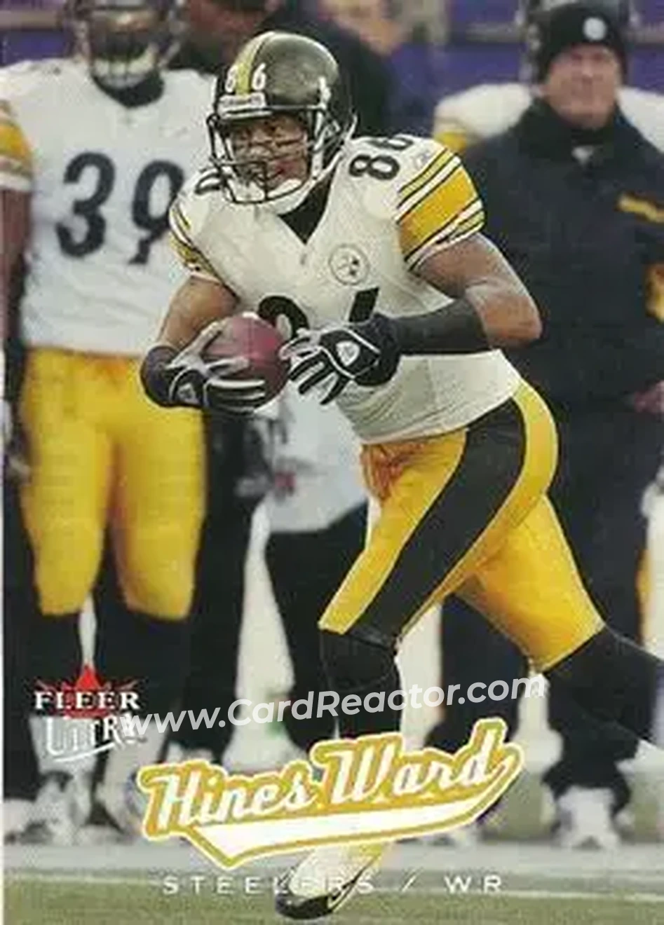 2005 Ultra #10 - Hines Ward - Pittsburgh Steelers - Front 2005 Ultra #10 - Hines Ward - Pittsburgh Steelers - Front