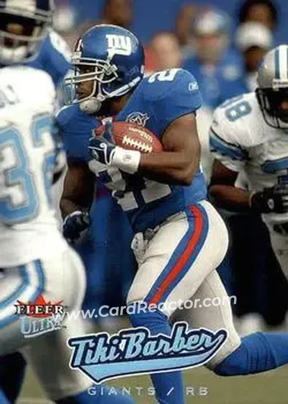2005 Ultra #22 - Tiki Barber - New York Giants - Front 2005 Ultra #22 - Tiki Barber - New York Giants - Front