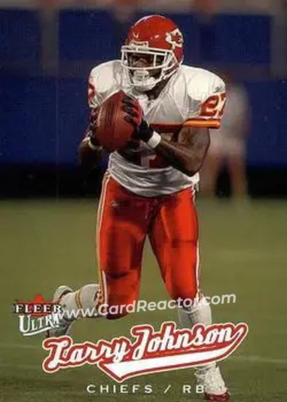 2005 Ultra #26 - Larry Johnson - Kansas City Chiefs - Front 2005 Ultra #26 - Larry Johnson - Kansas City Chiefs - Front