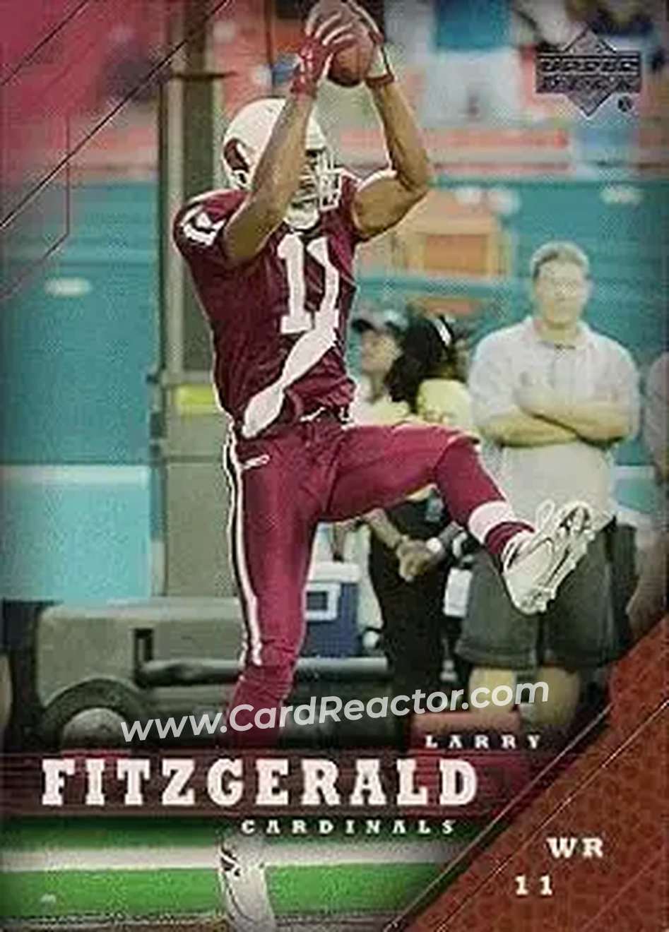 2005 Upper Deck #1 - Larry Fitzgerald - Arizona Cardinals - Front 2005 Upper Deck #1 - Larry Fitzgerald - Arizona Cardinals - Front
