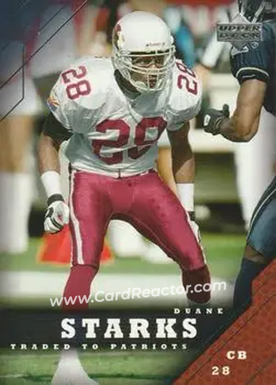 2005 Upper Deck #6 - Duane Starks - New England Patriots - Front 2005 Upper Deck #6 - Duane Starks - New England Patriots - Front