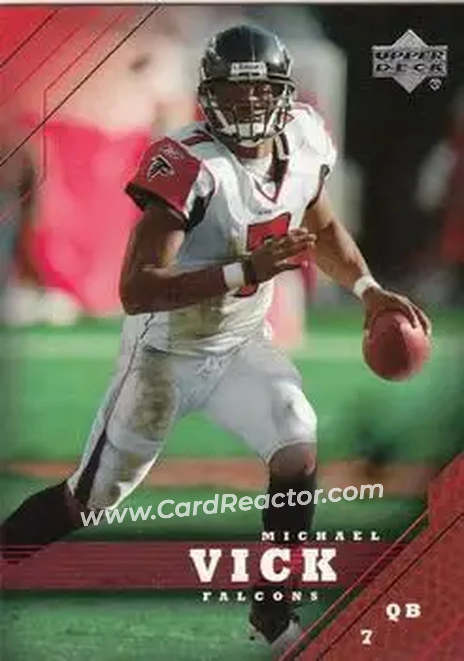 2005 Upper Deck #7 - Michael Vick - Atlanta Falcons - Front 2005 Upper Deck #7 - Michael Vick - Atlanta Falcons - Front