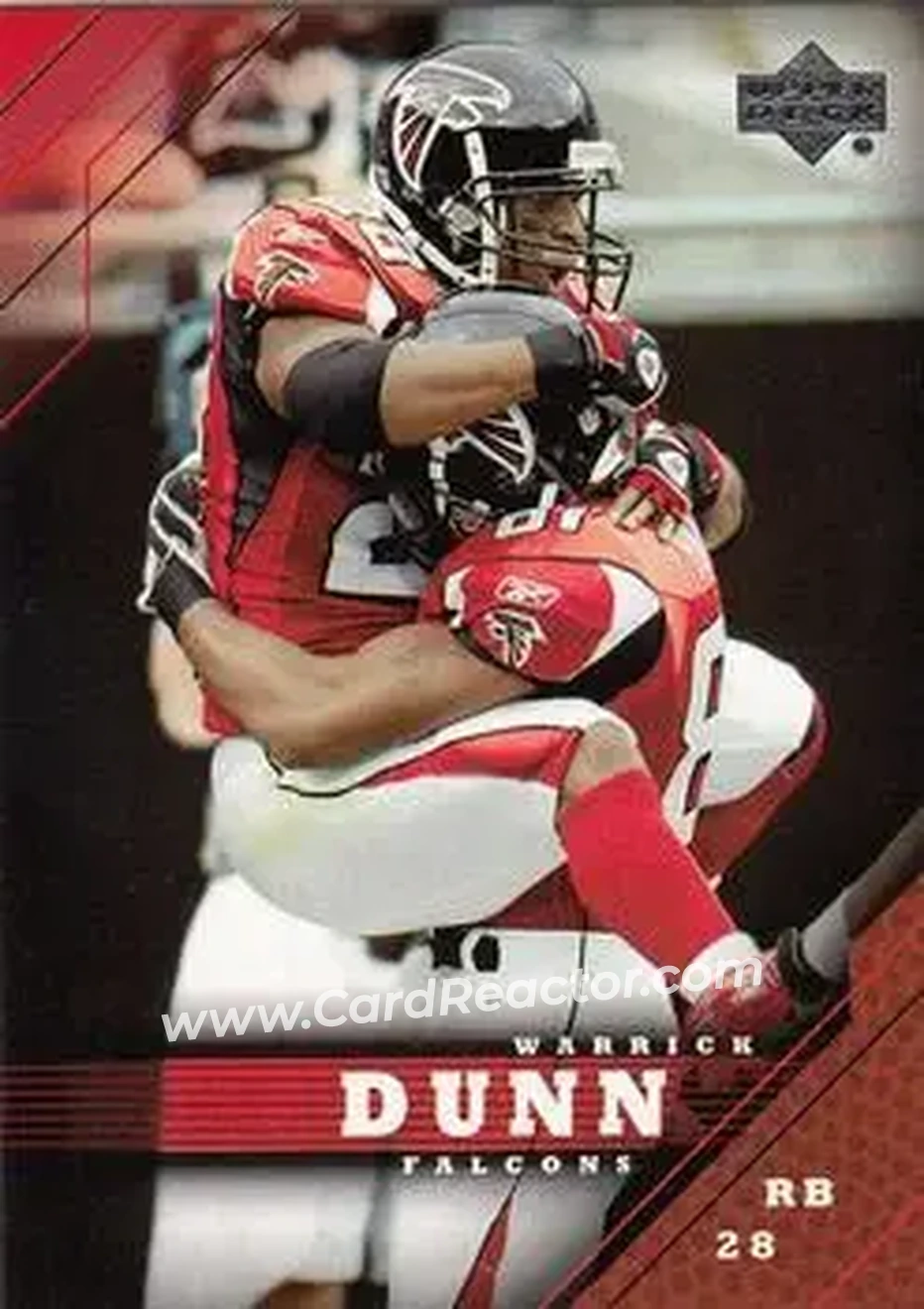 2005 Upper Deck #8 - Warrick Dunn - Atlanta Falcons - Front