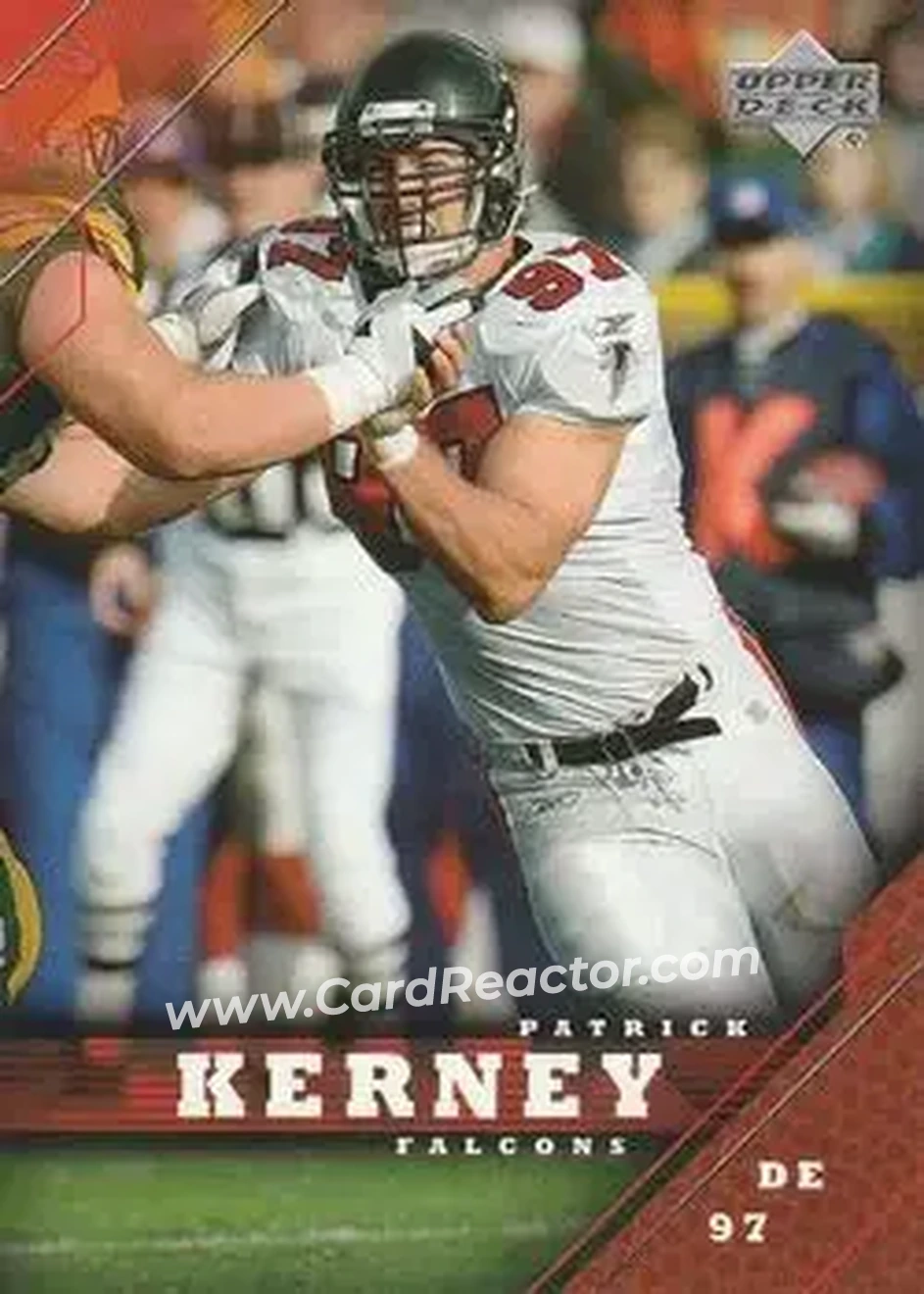 2005 Upper Deck #12 - Patrick Kerney - Atlanta Falcons - Front 2005 Upper Deck #12 - Patrick Kerney - Atlanta Falcons - Front