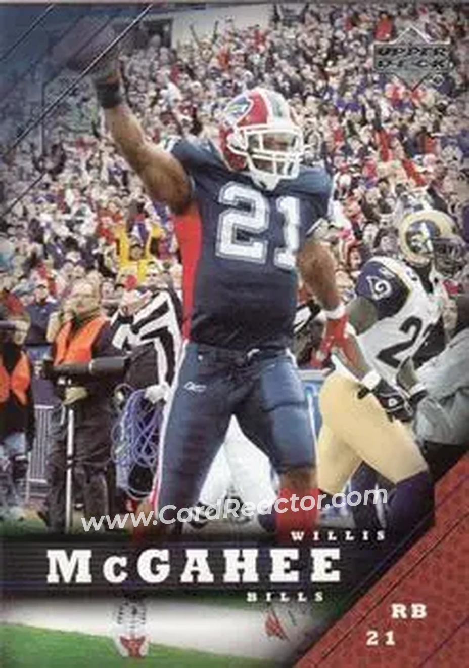 2005 Upper Deck #20 - Willis McGahee - Buffalo Bills - Front 2005 Upper Deck #20 - Willis McGahee - Buffalo Bills - Front
