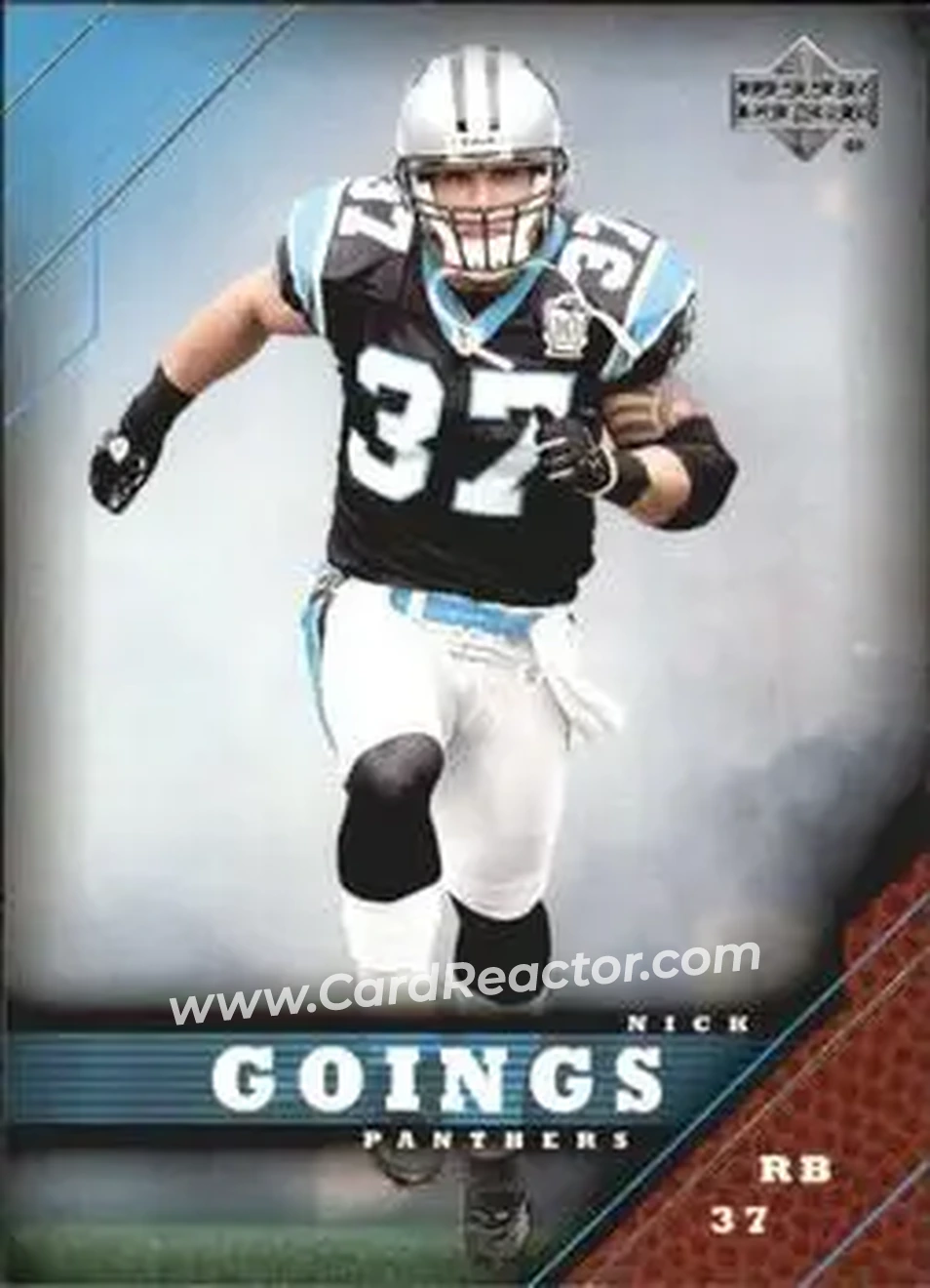 2005 Upper Deck #29 - Nick Goings - Carolina Panthers - Front 2005 Upper Deck #29 - Nick Goings - Carolina Panthers - Front