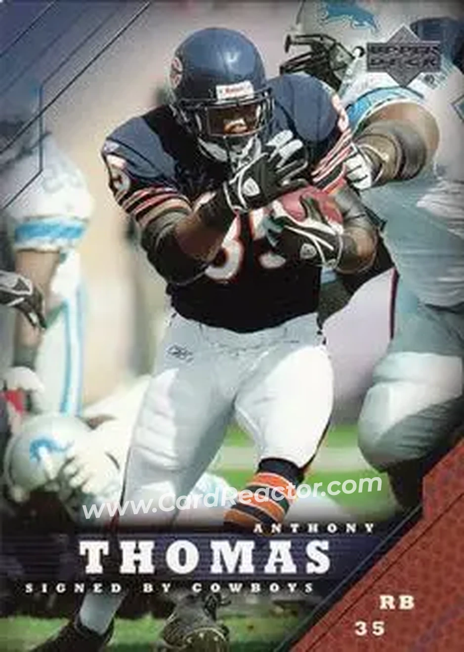2005 Upper Deck #35 - Anthony Thomas - Dallas Cowboys - Front 2005 Upper Deck #35 - Anthony Thomas - Dallas Cowboys - Front
