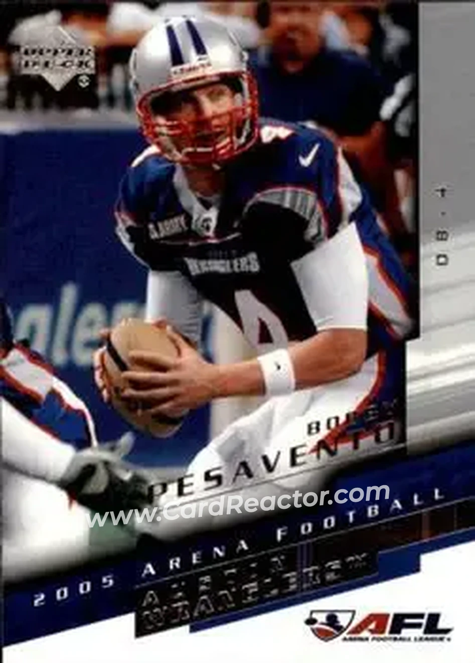 2005 Upper Deck AFL #9 - Bobby Pesavento - Austin Wranglers - Front