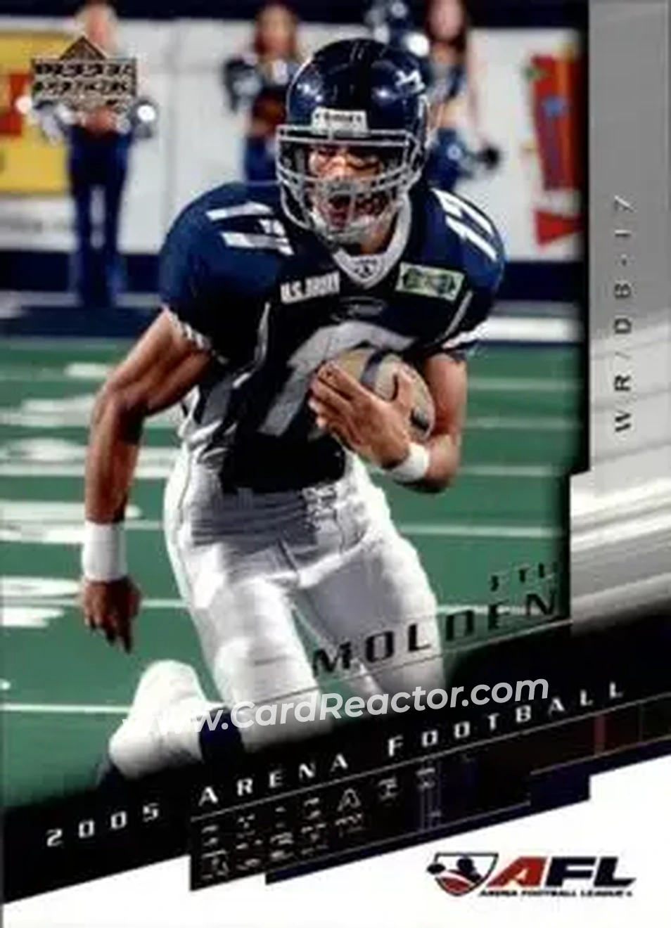 2005 Upper Deck AFL #13 - Etu Molden - Chicago Rush - Front 2005 Upper Deck AFL #13 - Etu Molden - Chicago Rush - Front