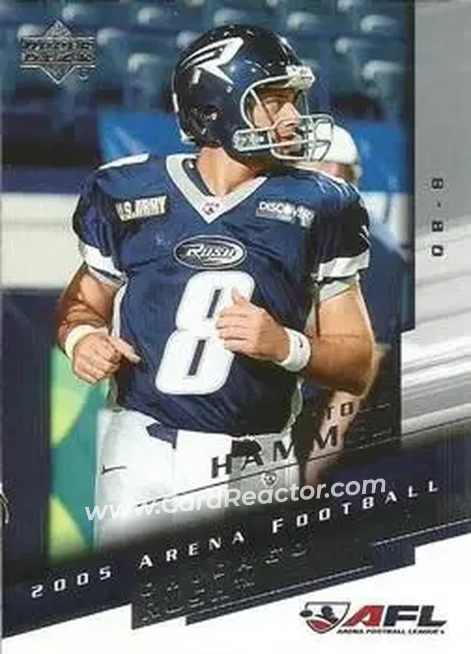 2005 Upper Deck AFL #15 - Todd Hammel - Chicago Rush - Front 2005 Upper Deck AFL #15 - Todd Hammel - Chicago Rush - Front