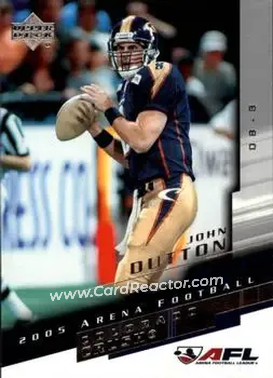 2005 Upper Deck AFL #16 - John Dutton - Colorado Crush - Front 2005 Upper Deck AFL #16 - John Dutton - Colorado Crush - Front