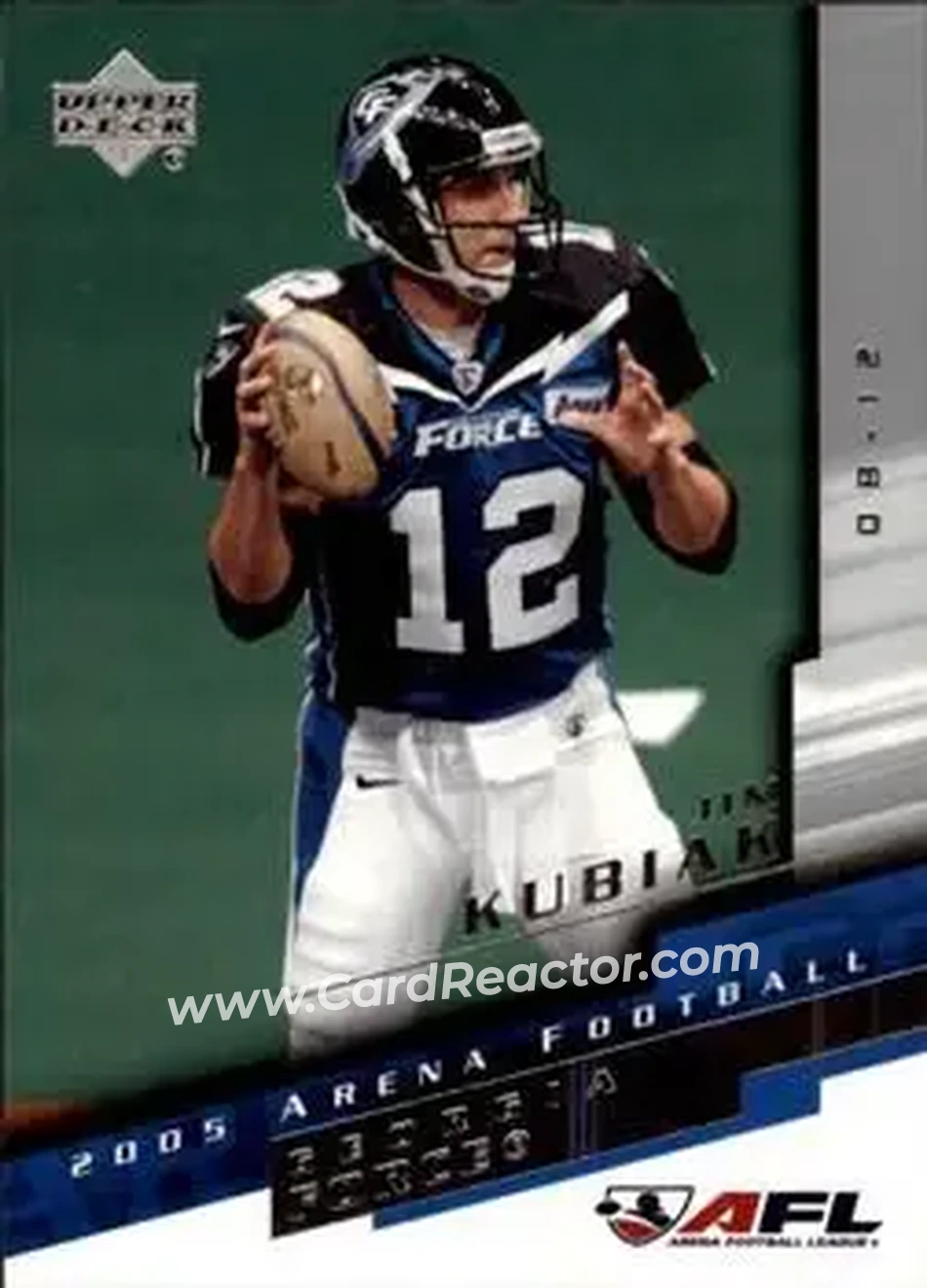 2005 Upper Deck AFL #33 - Jim Kubiak - Georgia Force - Front