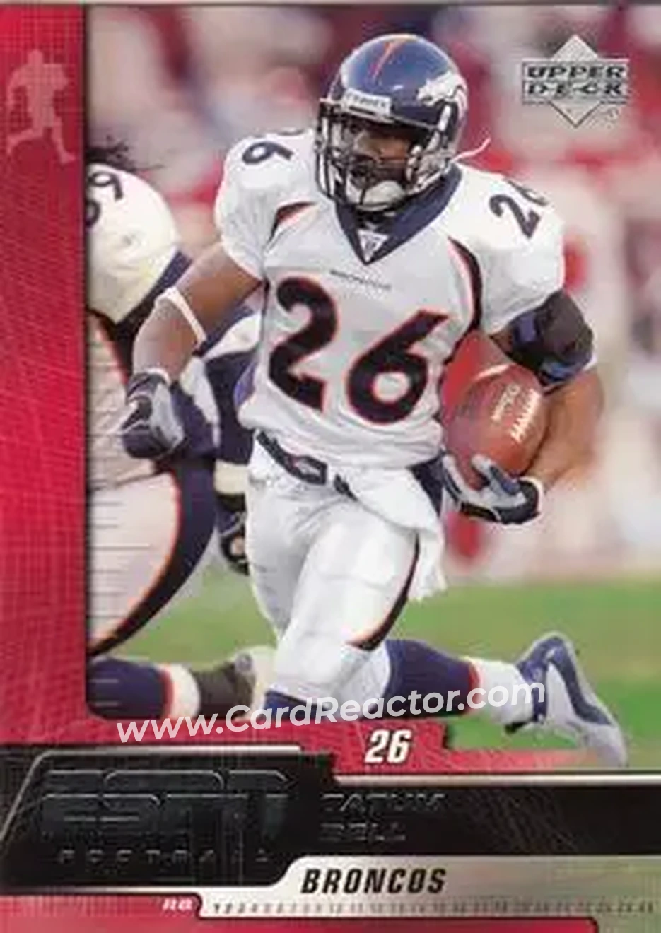 2005 Upper Deck ESPN #29 - Tatum Bell - Denver Broncos - Front 2005 Upper Deck ESPN #29 - Tatum Bell - Denver Broncos - Front