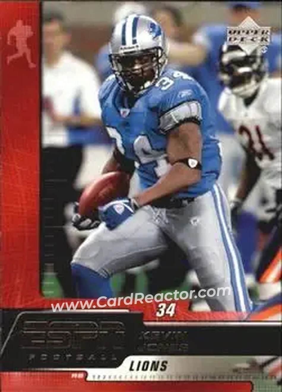2005 Upper Deck ESPN #33 - Kevin Jones - Detroit Lions - Front 2005 Upper Deck ESPN #33 - Kevin Jones - Detroit Lions - Front