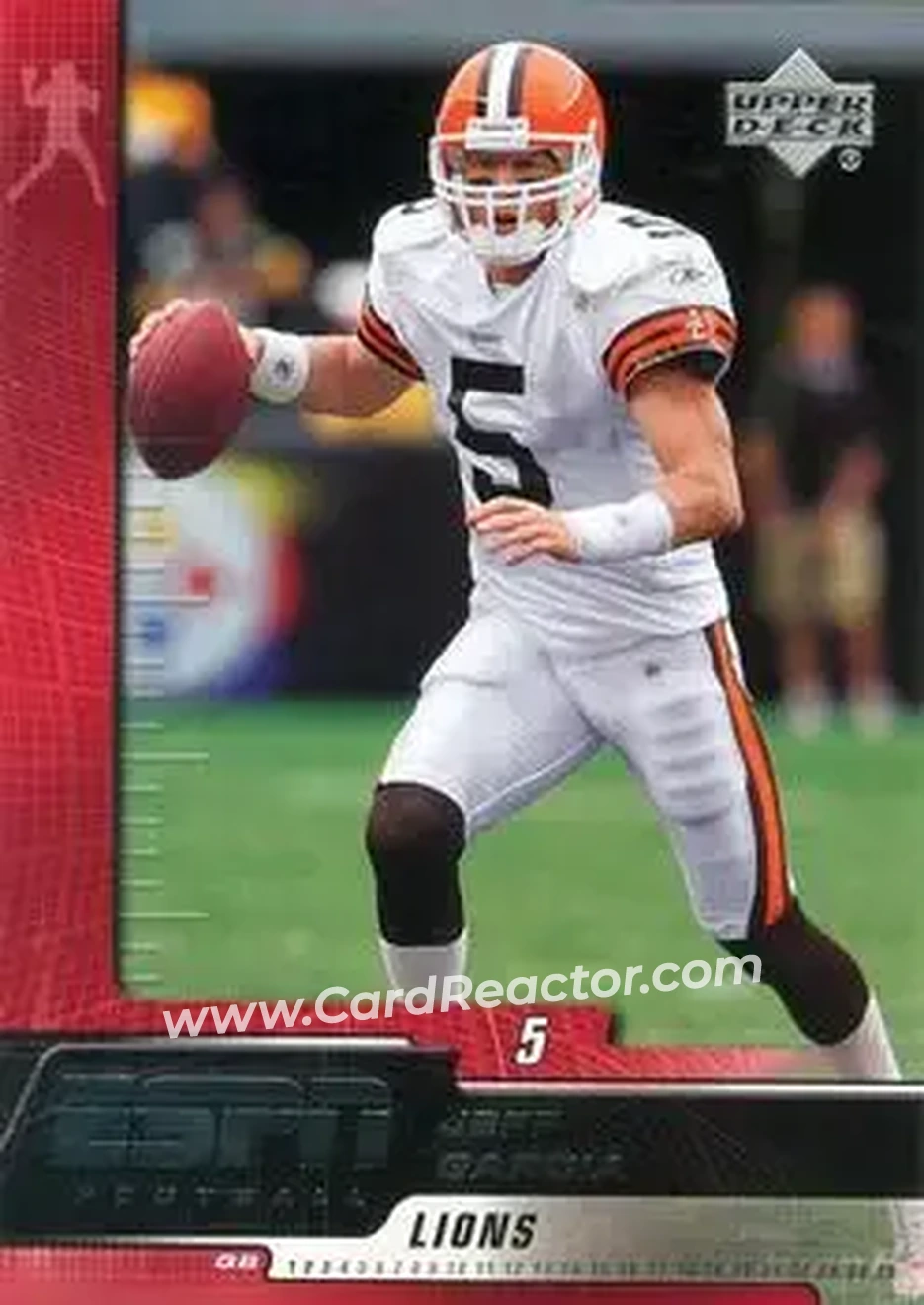 2005 Upper Deck ESPN #35 - Jeff Garcia - Detroit Lions - Front 2005 Upper Deck ESPN #35 - Jeff Garcia - Detroit Lions - Front