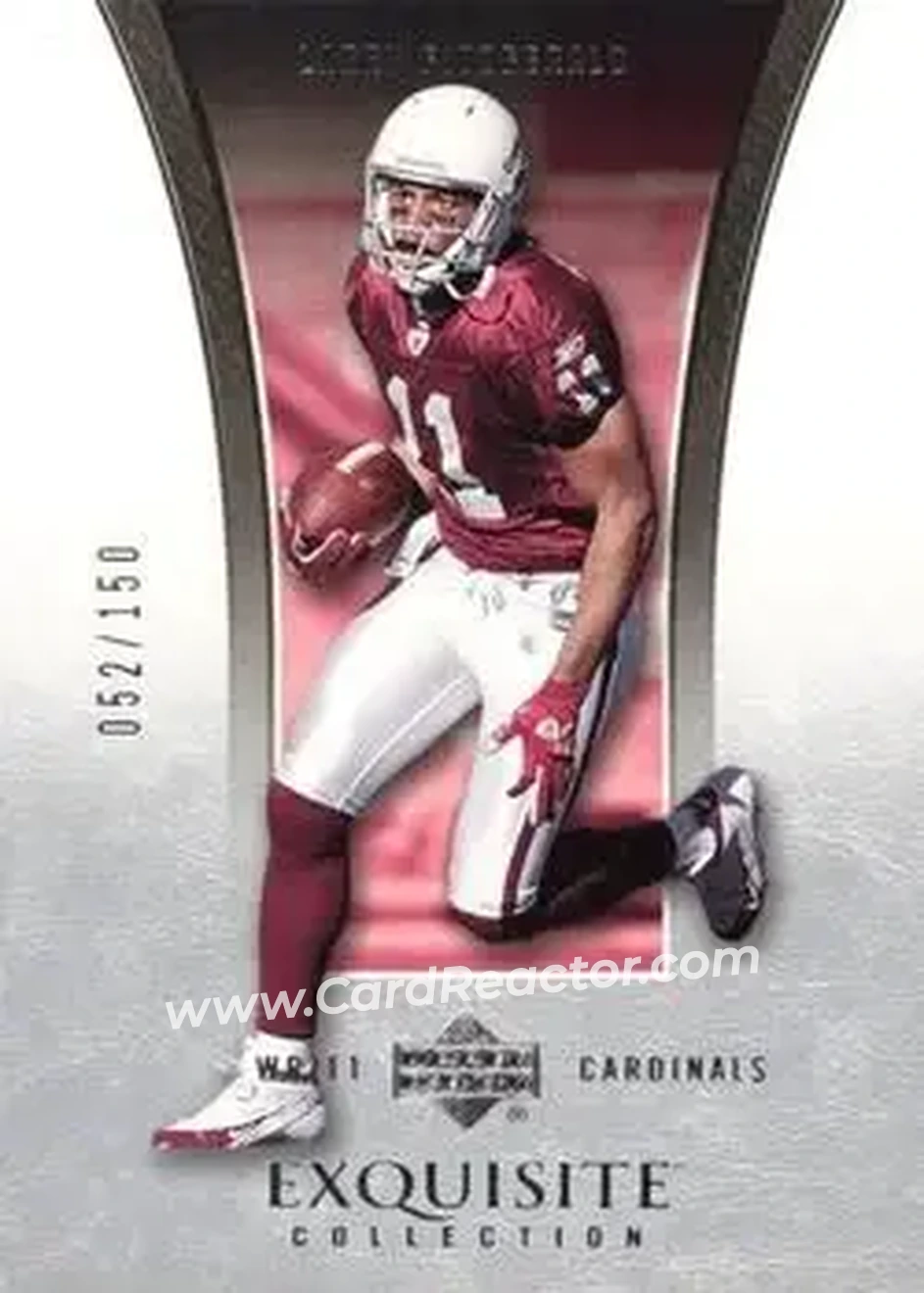 2005 Upper Deck Exquisite Collection #1 - Larry Fitzgerald - Arizona Cardinals - Front 2005 Upper Deck Exquisite Collection #1 - Larry Fitzgerald - Arizona Cardinals - Front