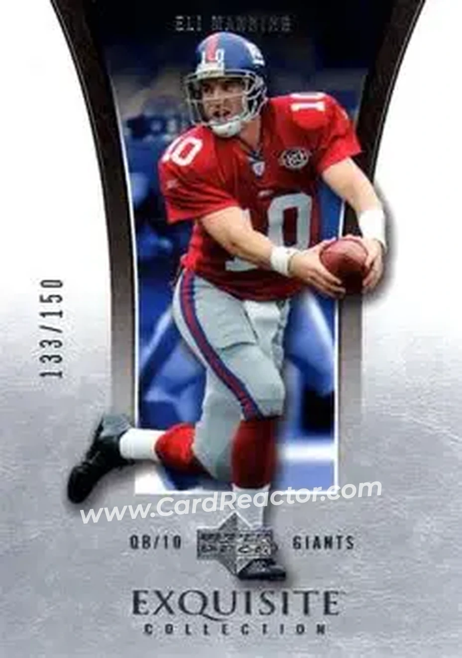 2005 Upper Deck Exquisite Collection #25 - Eli Manning - New York Giants - Front 2005 Upper Deck Exquisite Collection #25 - Eli Manning - New York Giants - Front