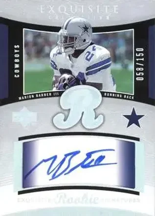 2005 Upper Deck Exquisite Collection #45 - Marion Barber - Dallas Cowboys