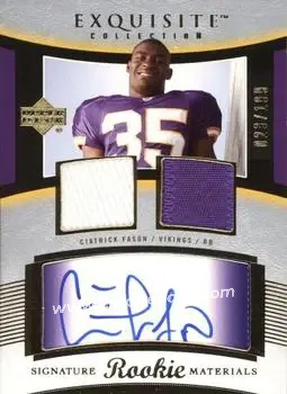 2005 Upper Deck Exquisite Collection #91 - Ciatrick Fason - Minnesota Vikings - Front