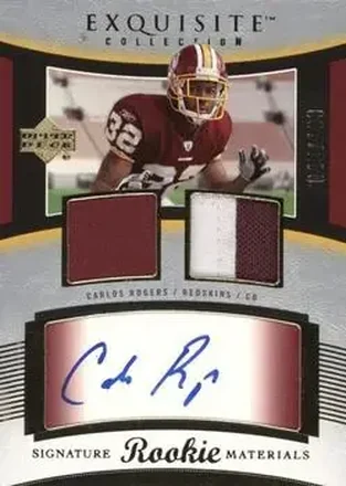 2005 Upper Deck Exquisite Collection #107 - Carlos Rogers - Washington Redskins
