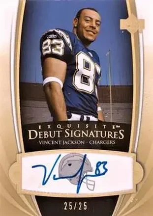 2005 Upper Deck Exquisite Collection - Debut Signatures #ED-VJ - Vincent Jackson - San Diego Chargers