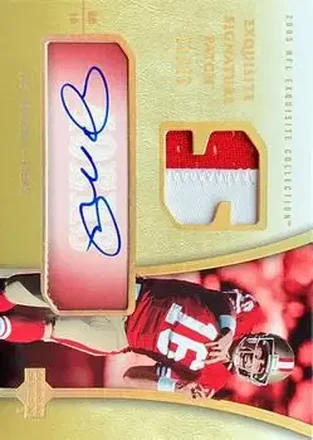 2005 Upper Deck Exquisite Collection - Patch Autographs #ESP-JM - Joe Montana - San Francisco 49ers