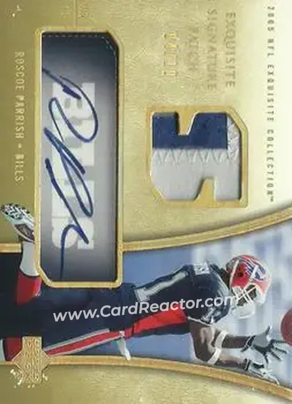 2005 Upper Deck Exquisite Collection - Patch Autographs #ESP-RP - Roscoe Parrish - Buffalo Bills - Front