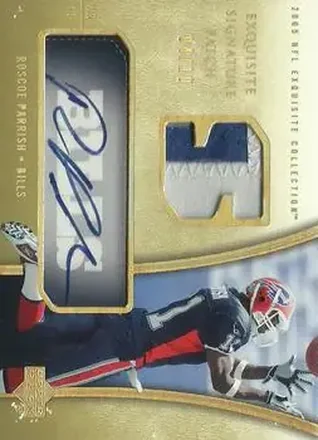 2005 Upper Deck Exquisite Collection - Patch Autographs #ESP-RP - Roscoe Parrish - Buffalo Bills