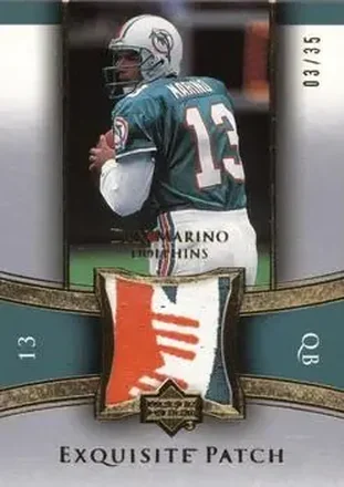 2005 Upper Deck Exquisite Collection - Patch Gold #EP-DM1 - Dan Marino - Miami Dolphins