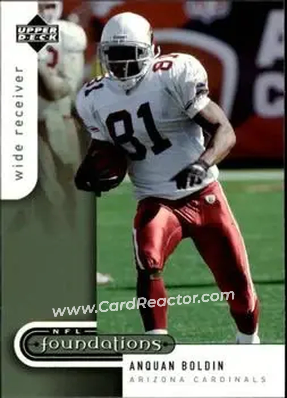 2005 Upper Deck Foundations #2 - Anquan Boldin - Arizona Cardinals - Front 2005 Upper Deck Foundations #2 - Anquan Boldin - Arizona Cardinals - Front