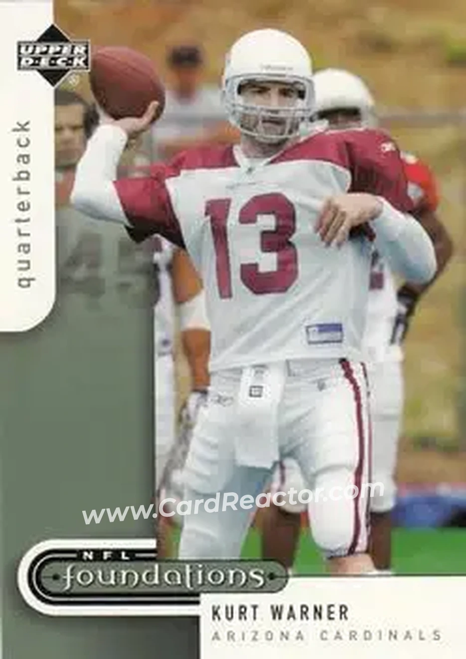 2005 Upper Deck Foundations #3 - Kurt Warner - Arizona Cardinals - Front 2005 Upper Deck Foundations #3 - Kurt Warner - Arizona Cardinals - Front