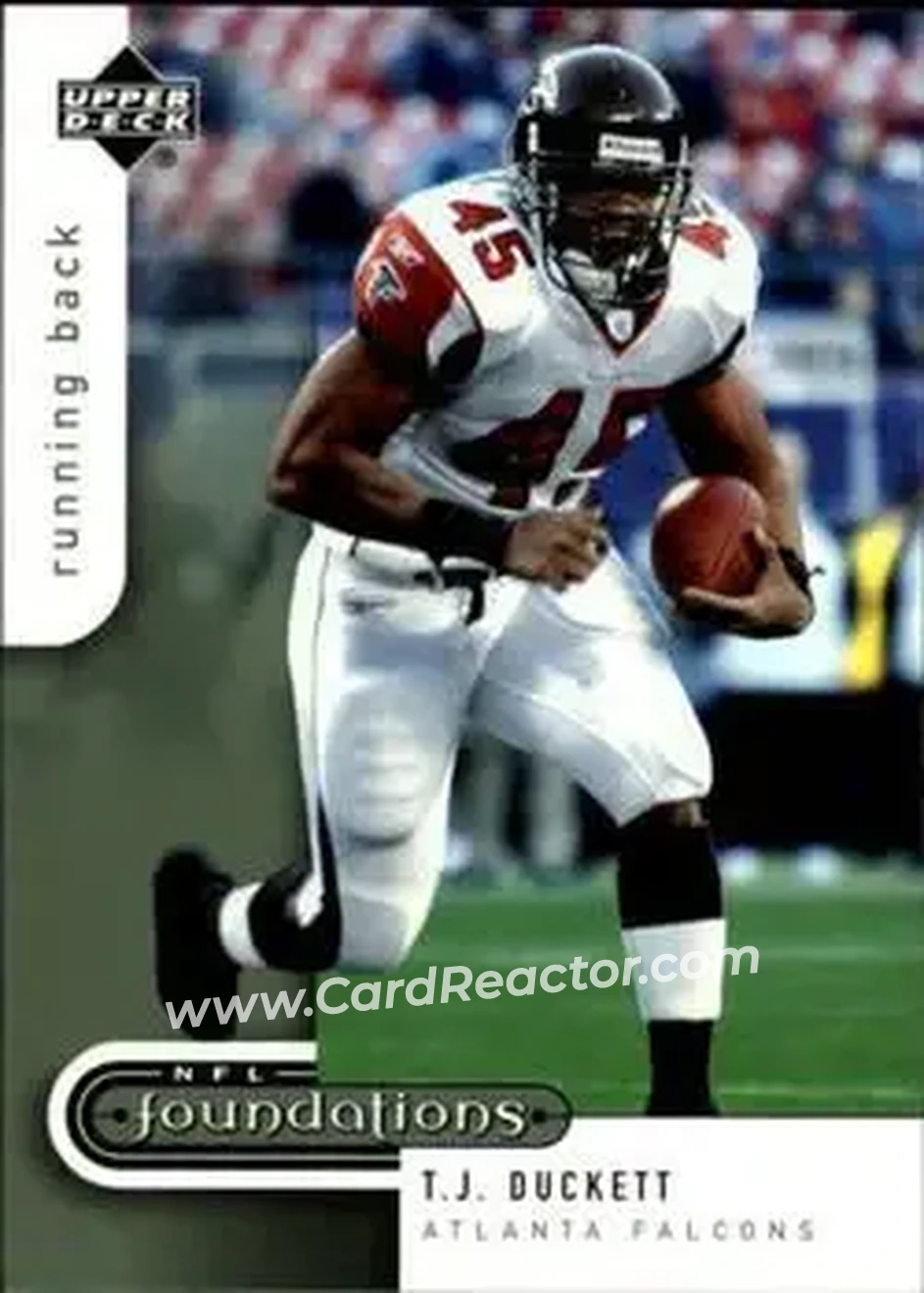 2005 Upper Deck Foundations #5 - T.J. Duckett - Atlanta Falcons - Front