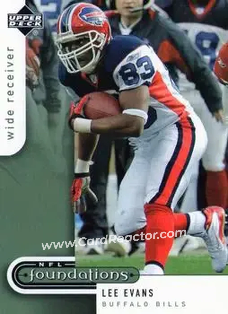 2005 Upper Deck Foundations #13 - Lee Evans - Buffalo Bills - Front 2005 Upper Deck Foundations #13 - Lee Evans - Buffalo Bills - Front