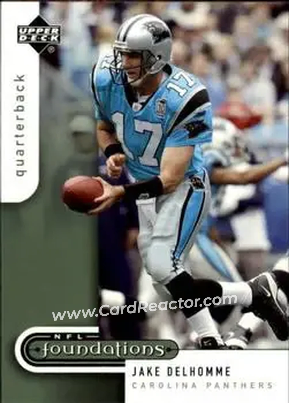 2005 Upper Deck Foundations #15 - Jake Delhomme - Carolina Panthers - Front