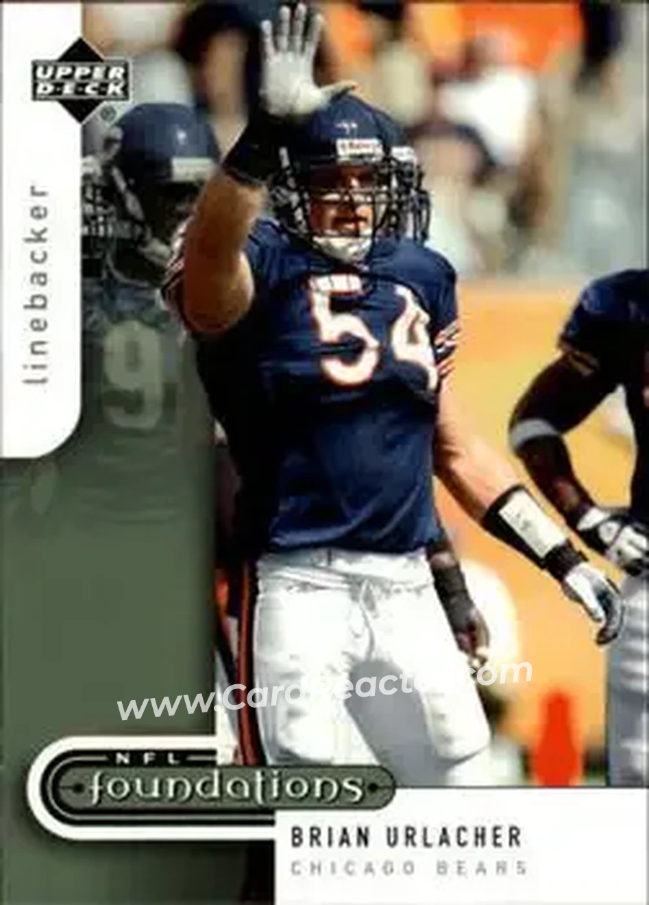 2005 Upper Deck Foundations #18 - Brian Urlacher - Chicago Bears - Front 2005 Upper Deck Foundations #18 - Brian Urlacher - Chicago Bears - Front