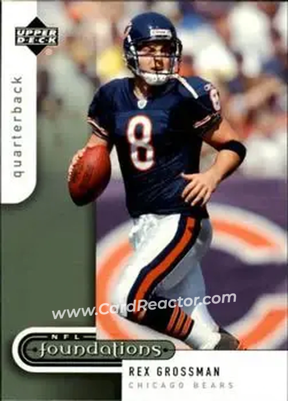 2005 Upper Deck Foundations #19 - Rex Grossman - Chicago Bears - Front 2005 Upper Deck Foundations #19 - Rex Grossman - Chicago Bears - Front