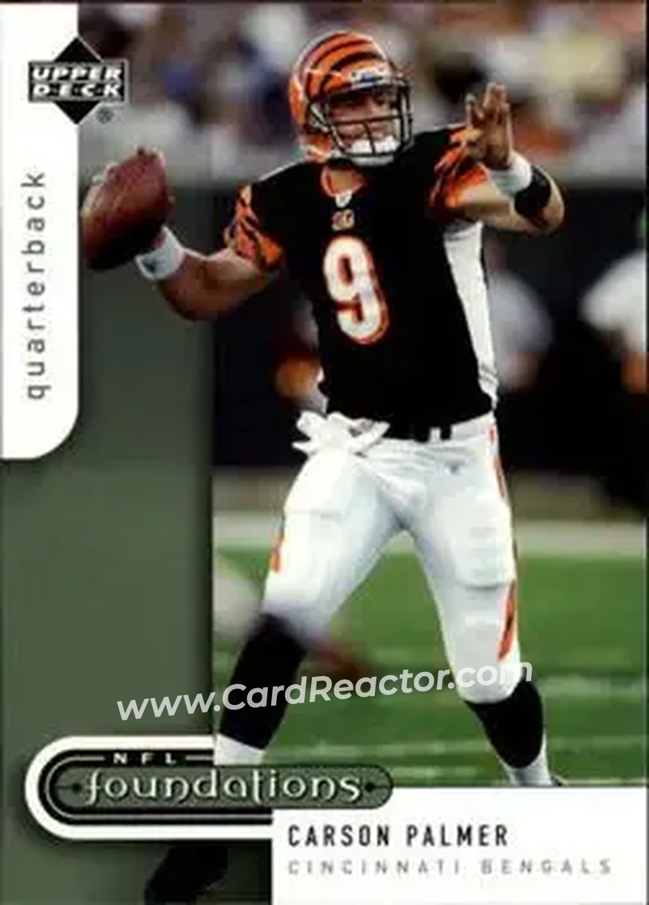 2005 Upper Deck Foundations #21 - Carson Palmer - Cincinnati Bengals - Front 2005 Upper Deck Foundations #21 - Carson Palmer - Cincinnati Bengals - Front