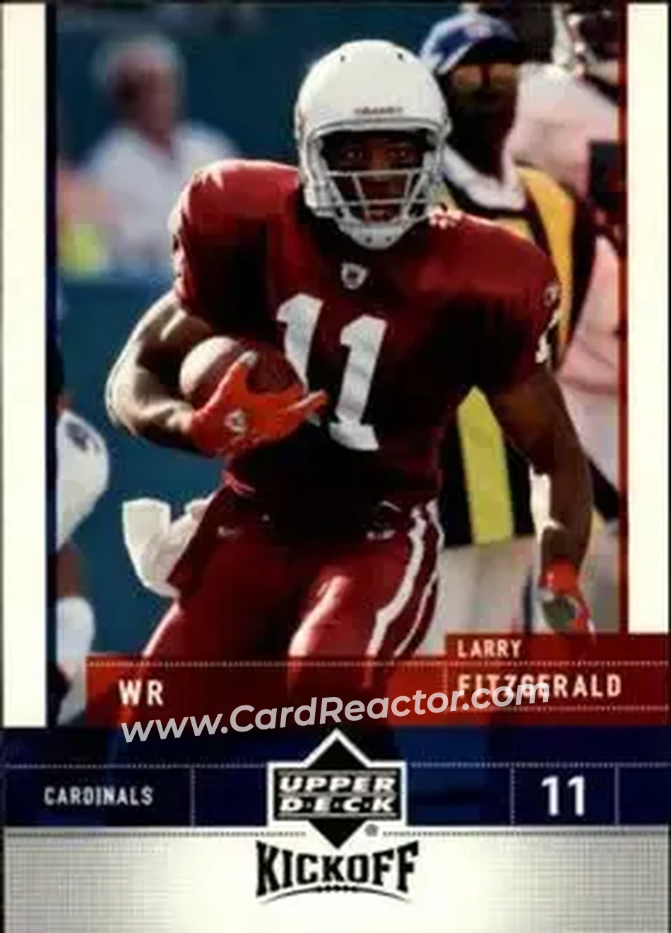 2005 Upper Deck Kickoff #1 - Larry Fitzgerald - Arizona Cardinals - Front 2005 Upper Deck Kickoff #1 - Larry Fitzgerald - Arizona Cardinals - Front