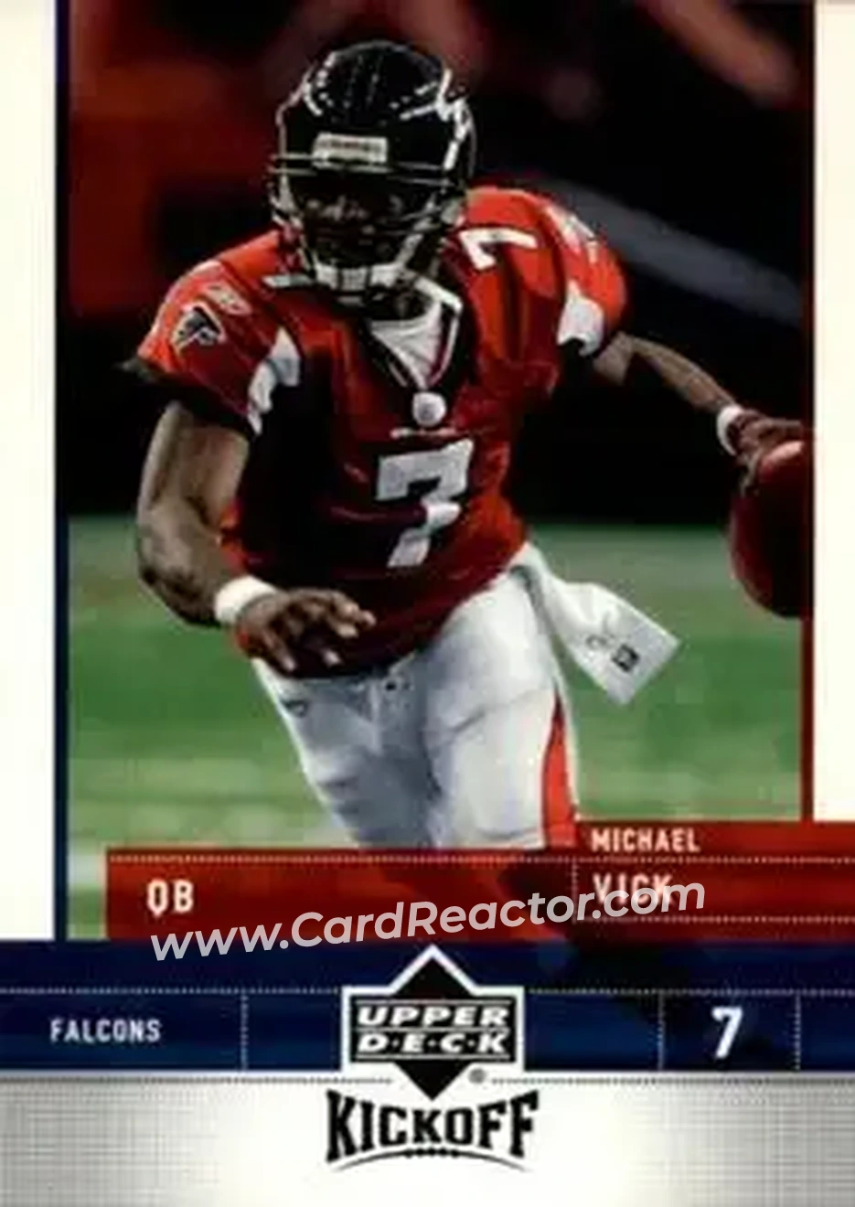 2005 Upper Deck Kickoff #4 - Michael Vick - Atlanta Falcons - Front 2005 Upper Deck Kickoff #4 - Michael Vick - Atlanta Falcons - Front