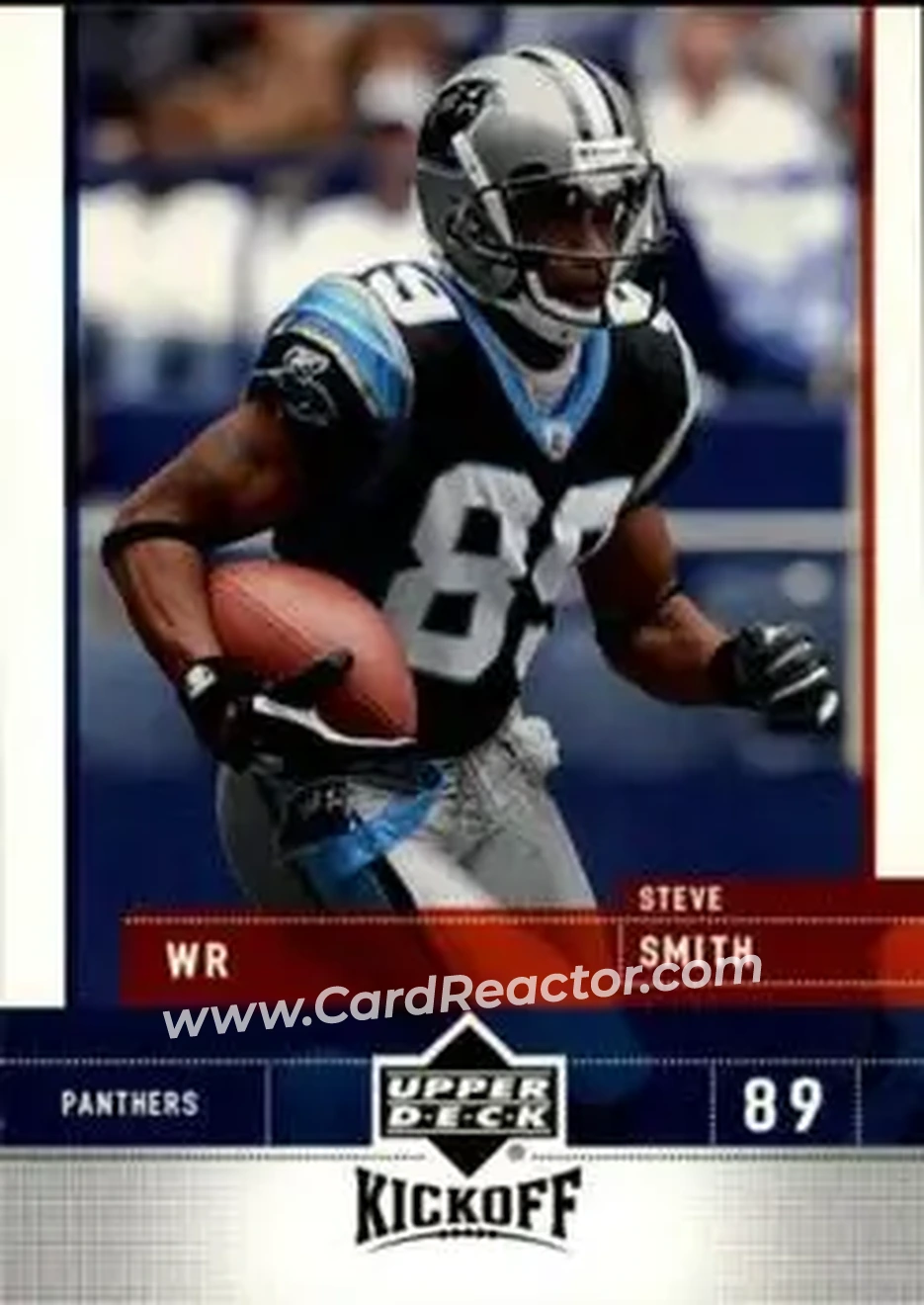 2005 Upper Deck Kickoff #15 - Steve Smith Sr. - Carolina Panthers - Front 2005 Upper Deck Kickoff #15 - Steve Smith Sr. - Carolina Panthers - Front