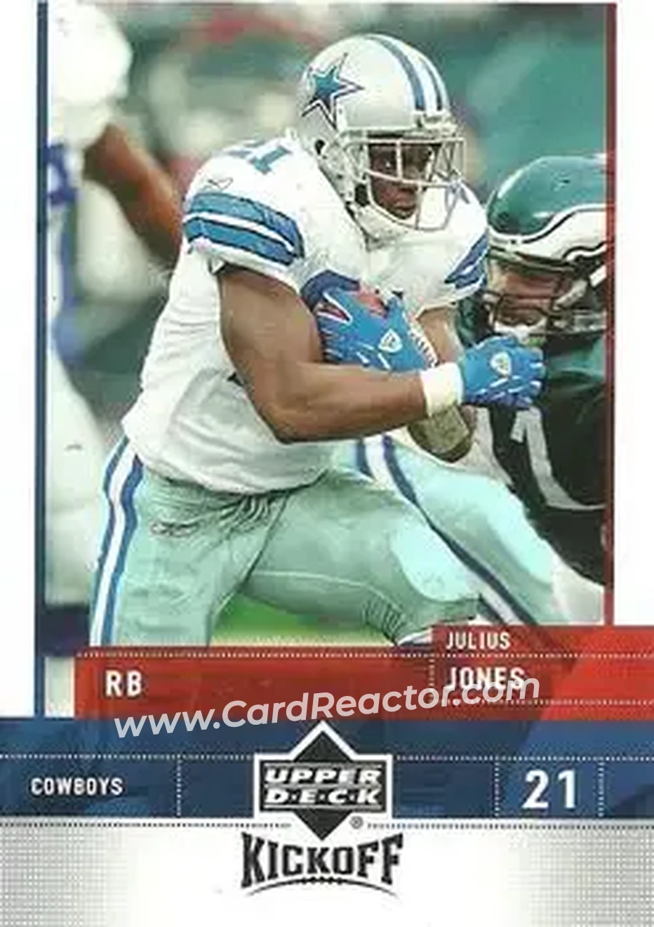 2005 Upper Deck Kickoff #22 - Julius Jones - Dallas Cowboys - Front 2005 Upper Deck Kickoff #22 - Julius Jones - Dallas Cowboys - Front