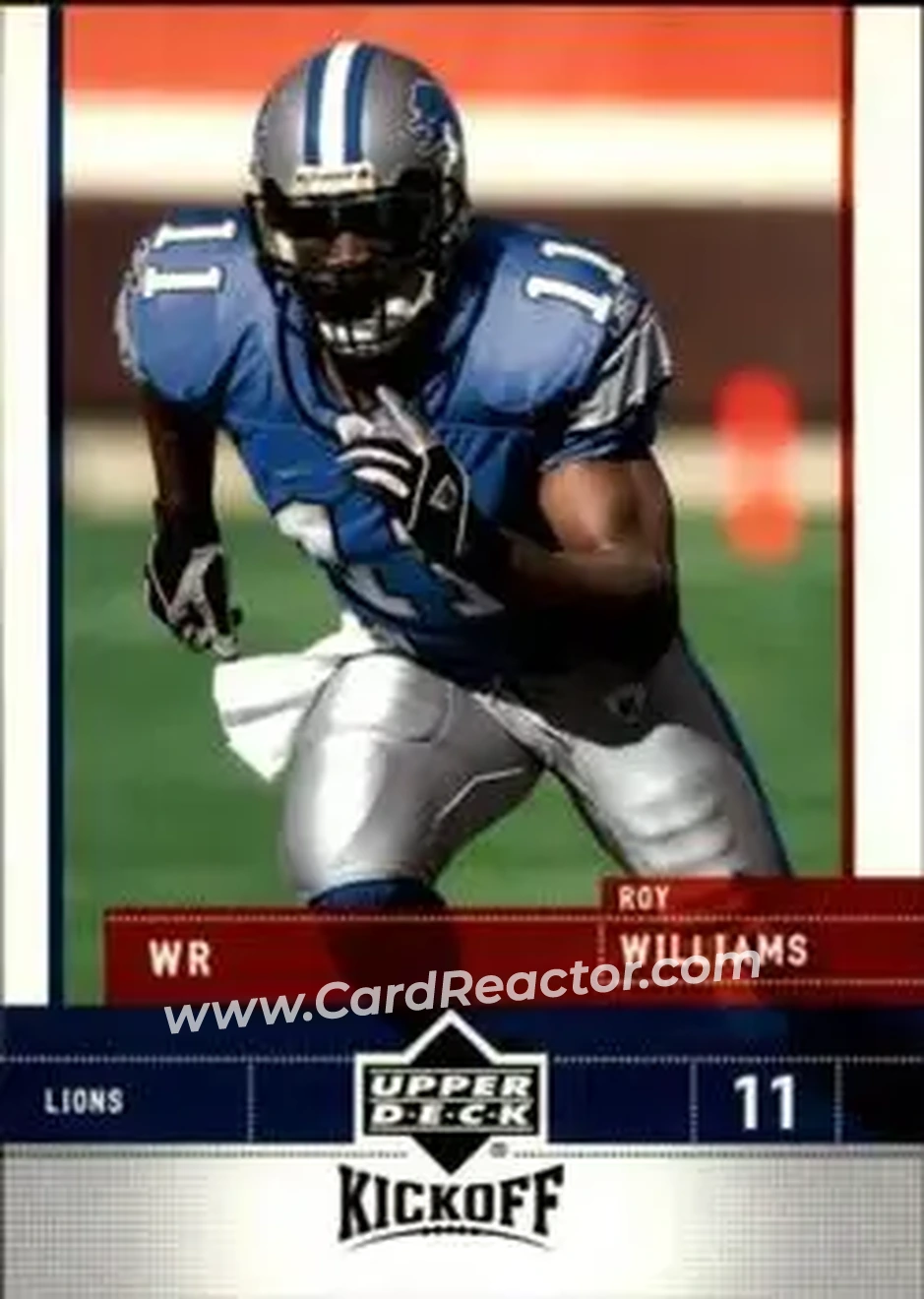2005 Upper Deck Kickoff #28 - Roy Williams - Detroit Lions - Front