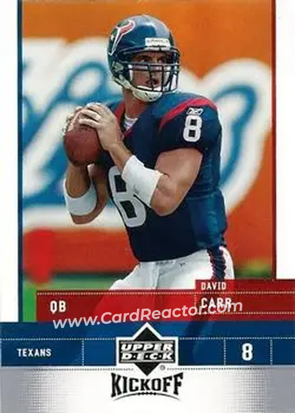 2005 Upper Deck Kickoff #34 - David Carr - Houston Texans - Front