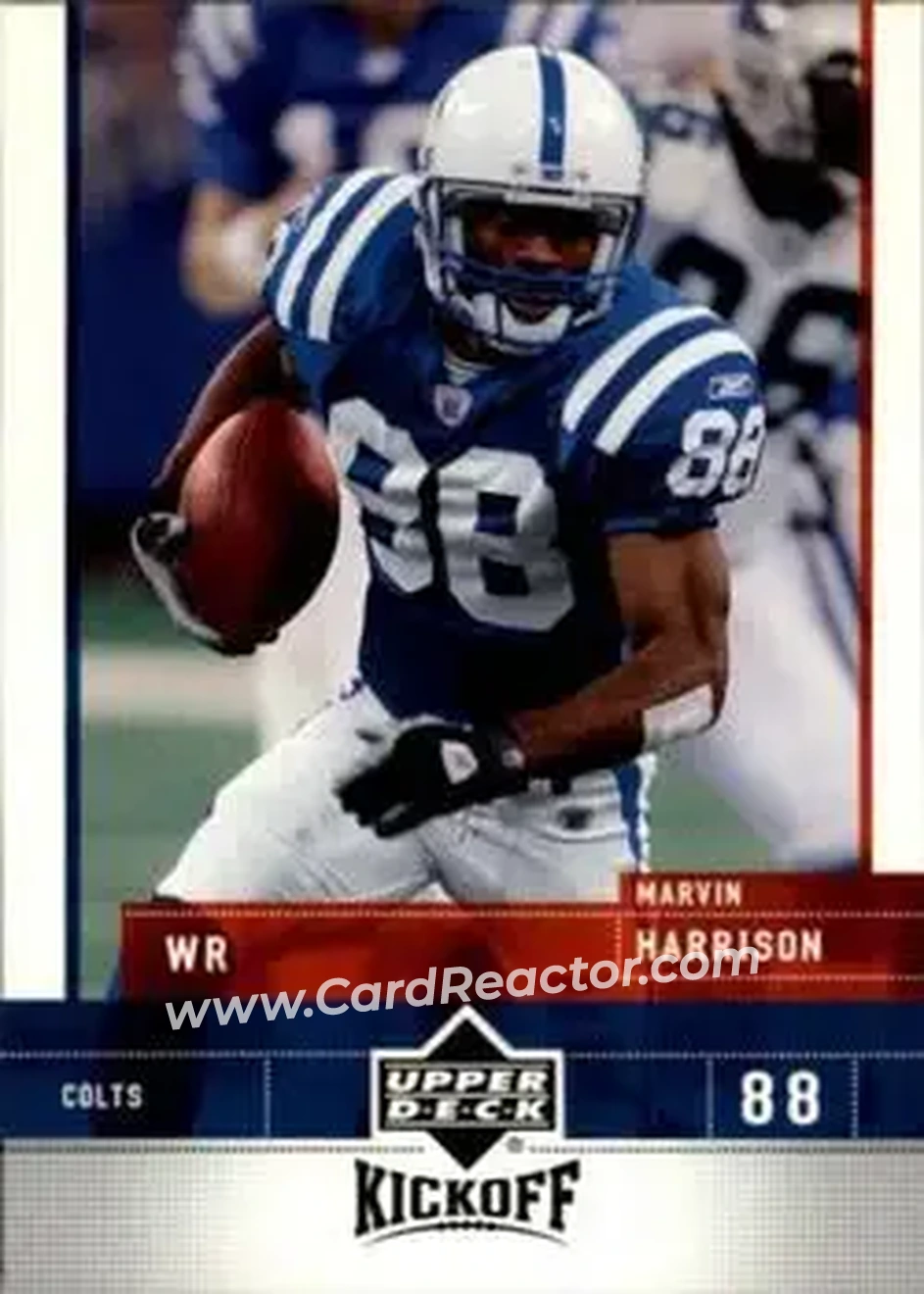2005 Upper Deck Kickoff #39 - Marvin Harrison - Indianapolis Colts - Front 2005 Upper Deck Kickoff #39 - Marvin Harrison - Indianapolis Colts - Front