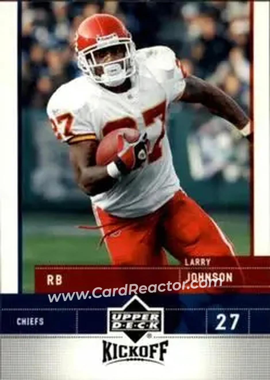 2005 Upper Deck Kickoff #44 - Larry Johnson - Kansas City Chiefs - Front 2005 Upper Deck Kickoff #44 - Larry Johnson - Kansas City Chiefs - Front