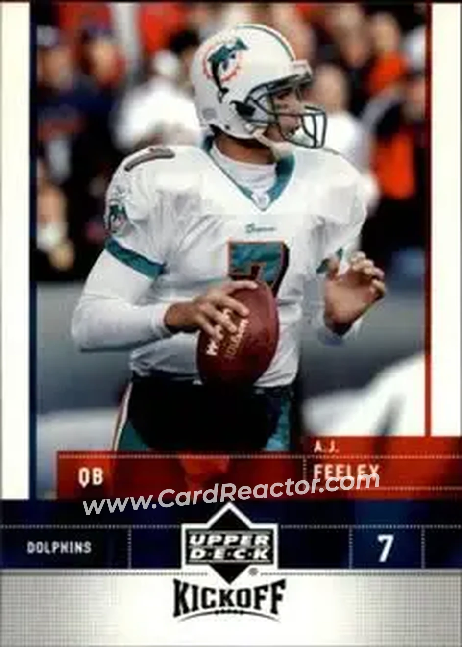 2005 Upper Deck Kickoff #46 - A.J. Feeley - Miami Dolphins - Front