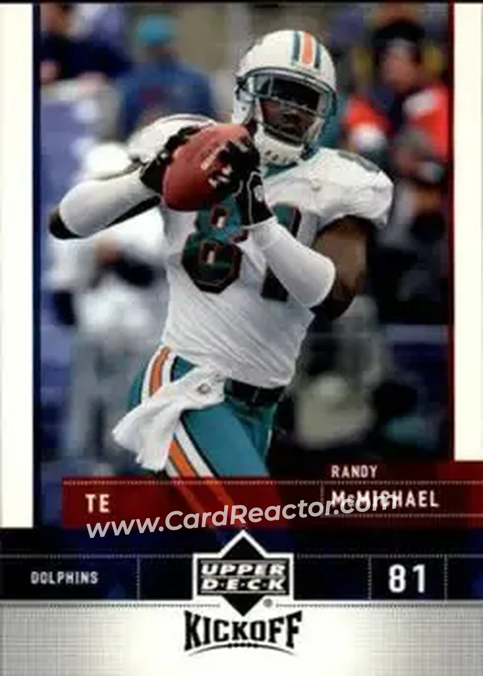 2005 Upper Deck Kickoff #48 - Randy McMichael - Miami Dolphins - Front 2005 Upper Deck Kickoff #48 - Randy McMichael - Miami Dolphins - Front